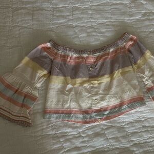 Mother off the shoulder cotton crop top